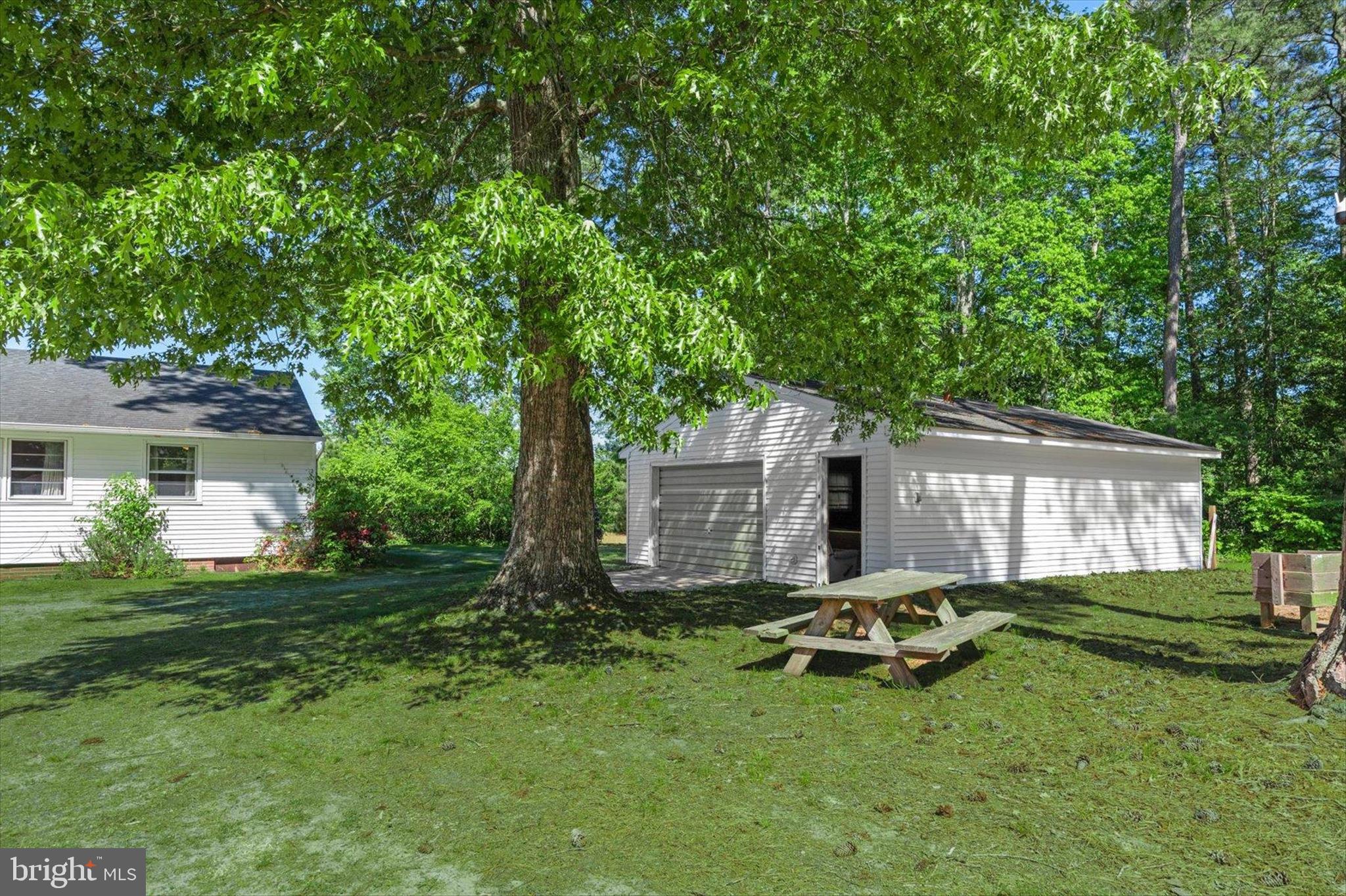 5150 Campground Road Eden, MD 21822 - Photo 25 of 43 a view of a backyard with a sitting area and slide