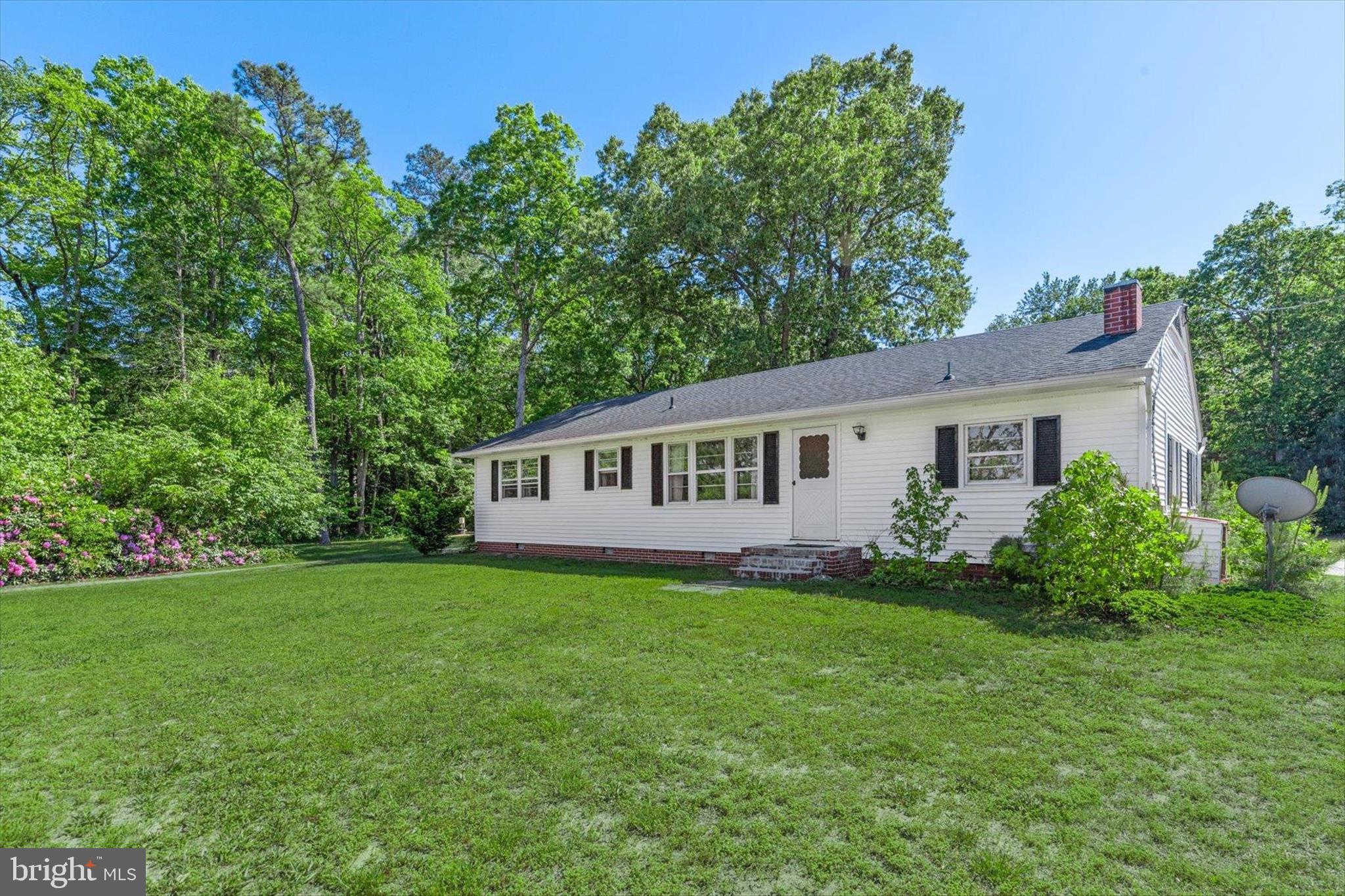 5150 Campground Road Eden, MD 21822 - Photo 40 of 43 a house that is sitting in the grass with large trees and plants