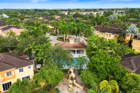 an aerial view of multiple house
