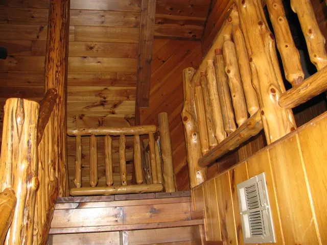 a view of wooden door