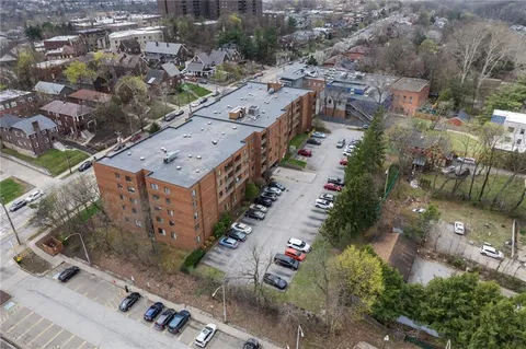 an aerial view of a city