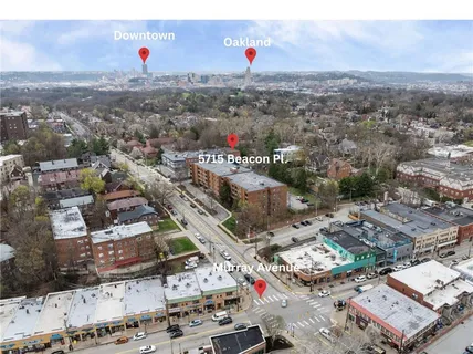 an aerial view of a city