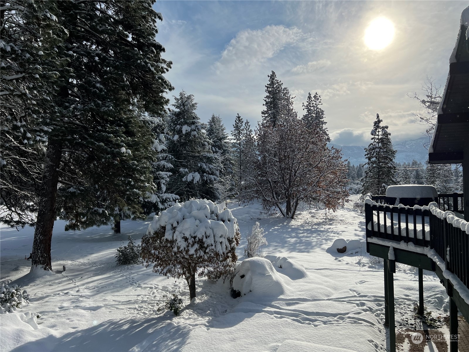 9151 Icicle Road, Unit E Leavenworth, WA 98826 - Photo 23 of 40 a view of a patio with a yard