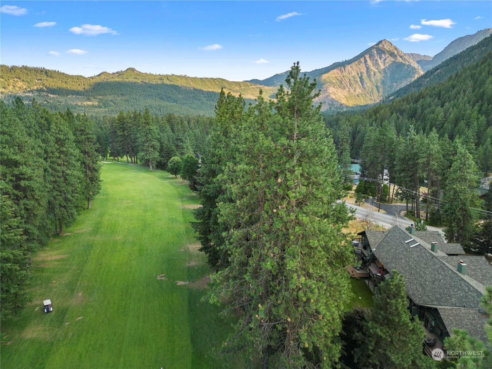9151 Icicle Road, Unit E Leavenworth, WA 98826 - Photo 32 of 40 a view of a city and a mountain view