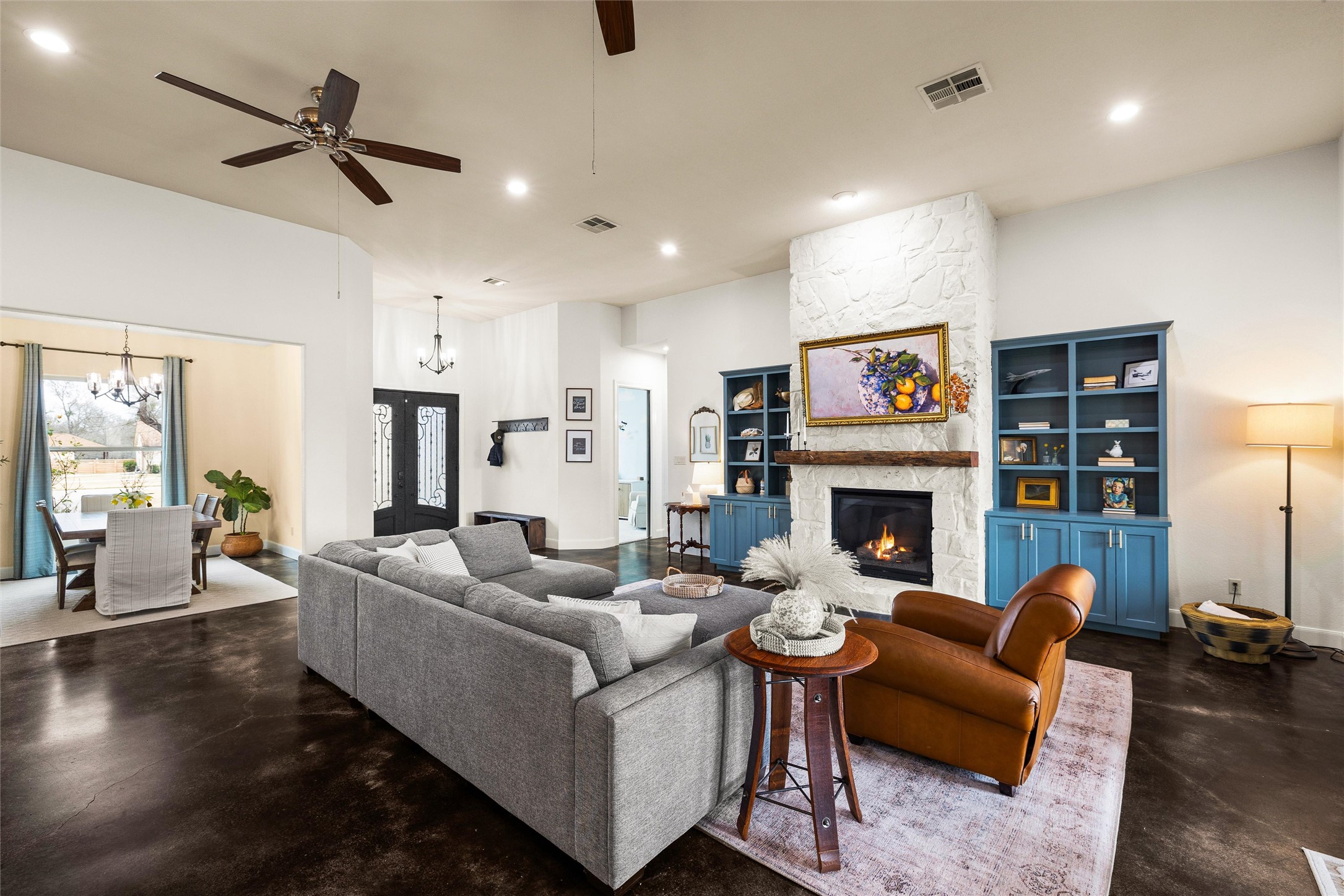 106 Fallow Way Bastrop, TX 78602 - Photo 3 of 40 View of living room from kitchen