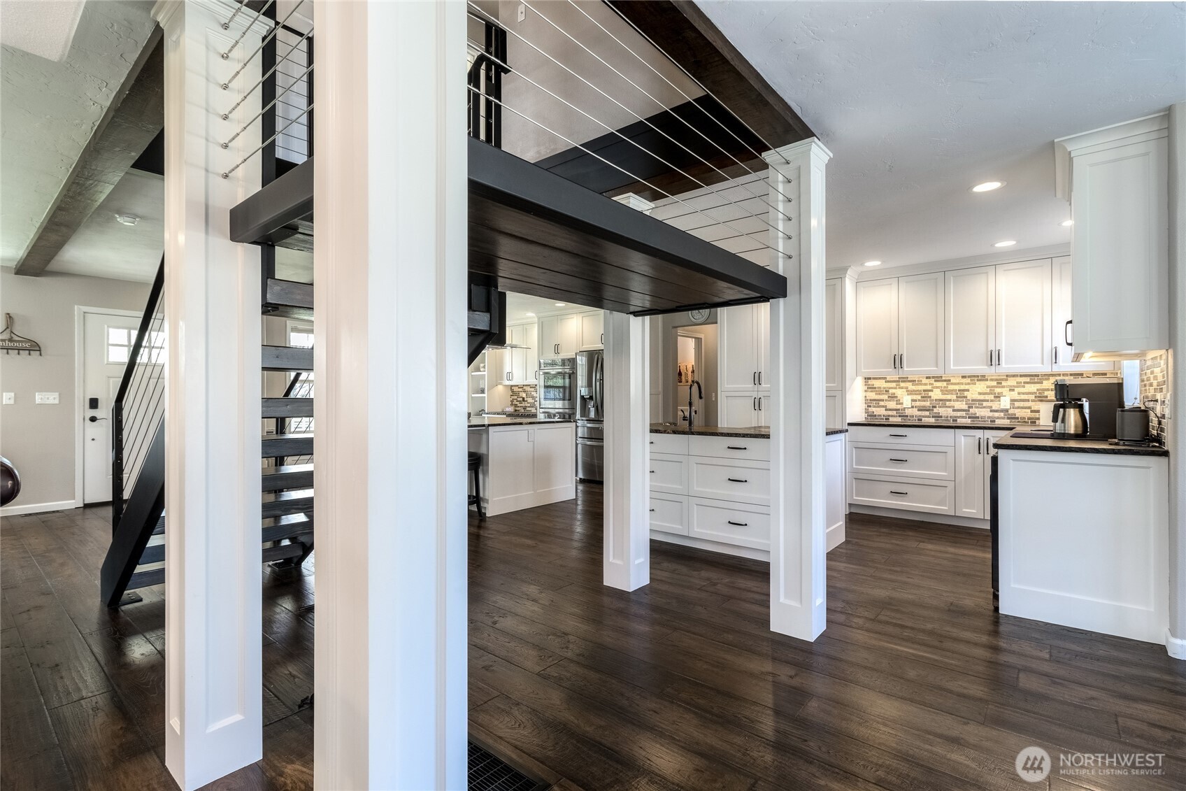 47 Austin Street Walla Walla, WA 99362 - Photo 15 of 40 a view of open kitchen with stainless steel appliances refrigerator stove microwave and cabinets