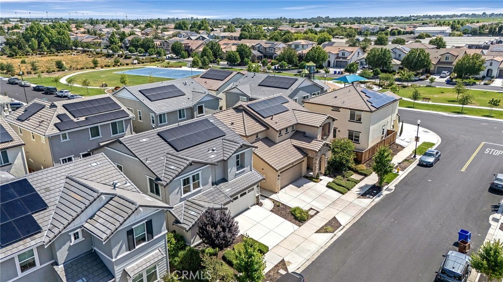 237 Goose Creek Avenue Brentwood, CA 94513 - Photo 42 of 49 an aerial view of a house with a swimming pool yard and outdoor seating