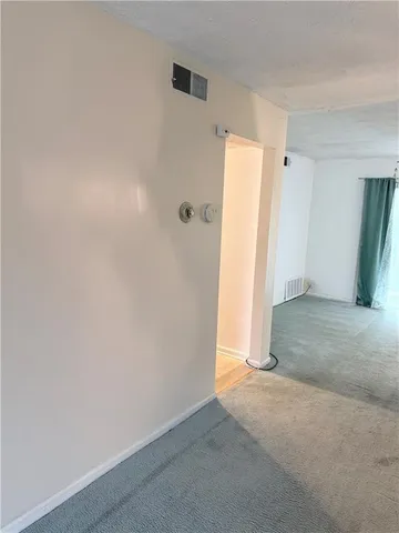 an empty room with closet