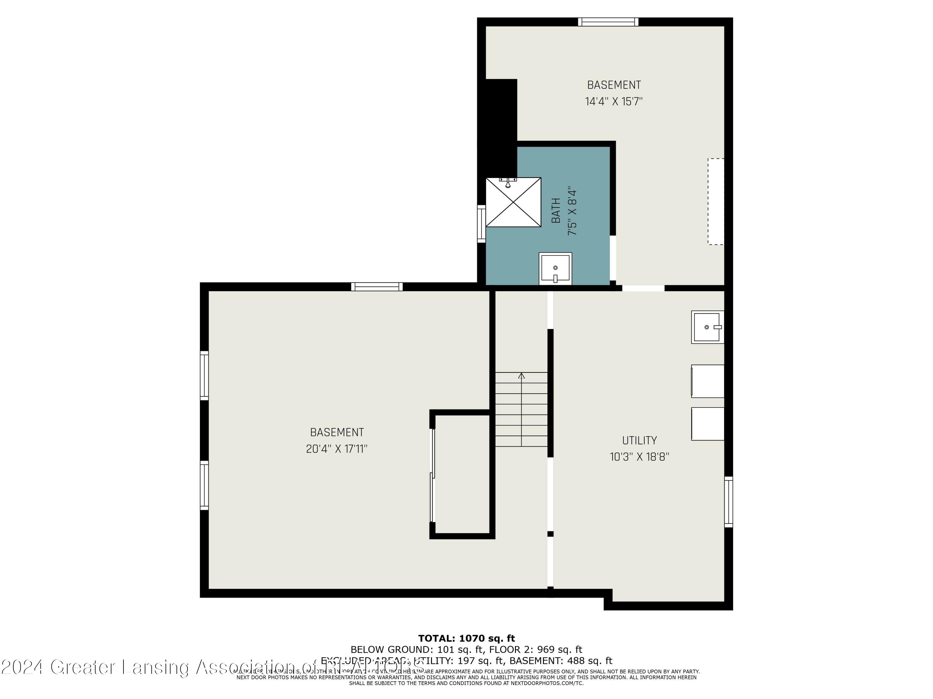 6252 Hilliard Road Lansing, MI 48911 - Photo 23 of 23 Basement Floor Plan