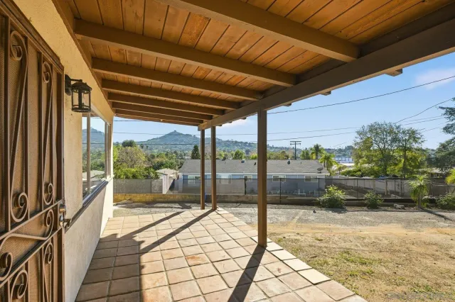 a building outdoor space with seating space