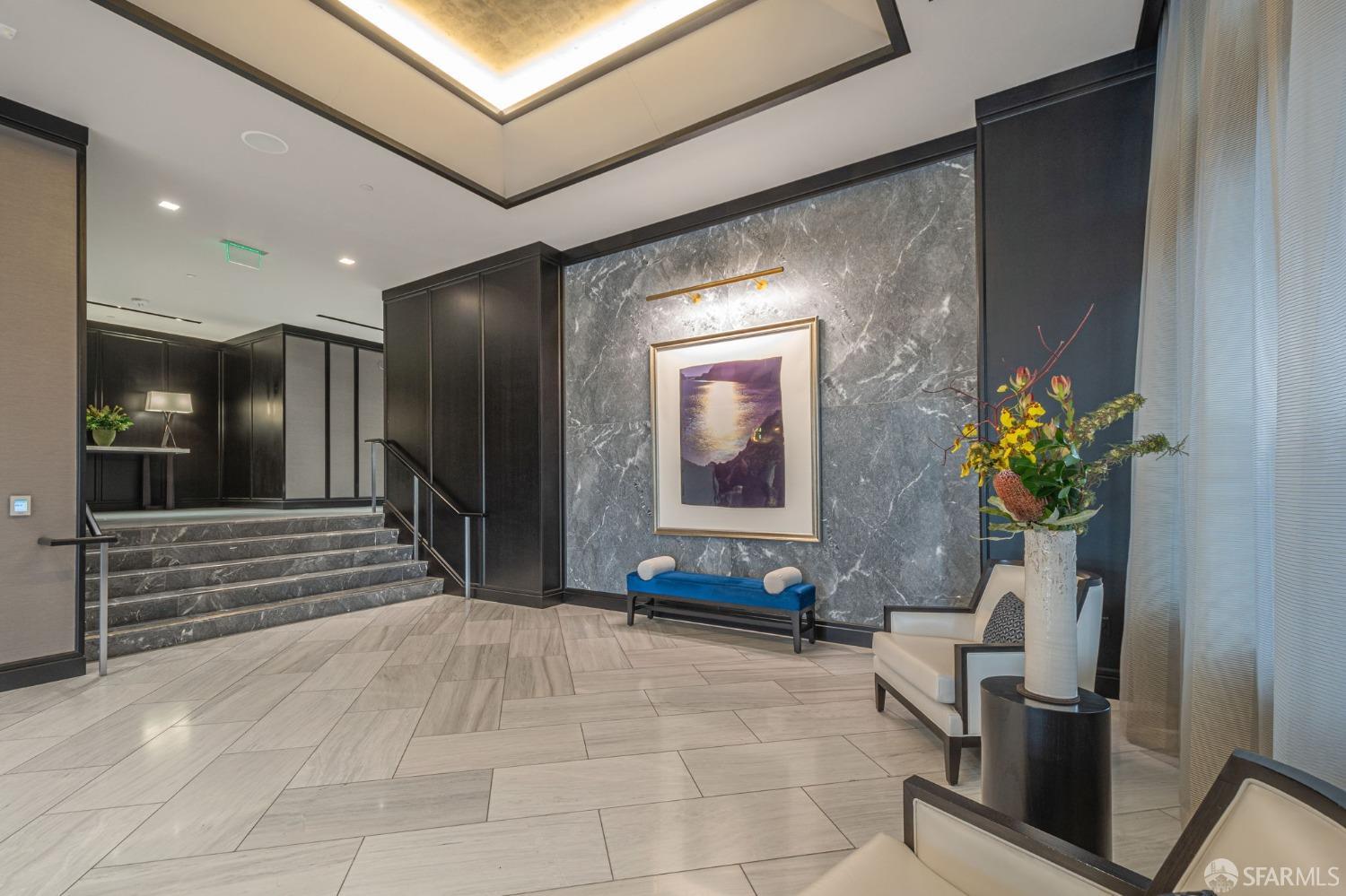 706 Mission Street, Unit 1001 San Francisco, CA 94103 - Photo 49 of 88 a lobby with furniture and a potted plant