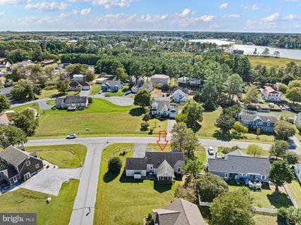 an aerial view of multiple house