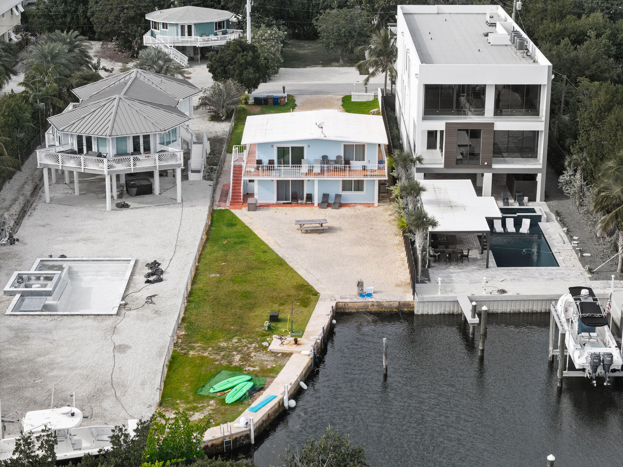 127 Seaside Avenue Key Largo, FL 33037 - Photo 4 of 50 an aerial view of a house with swimming pool and patio