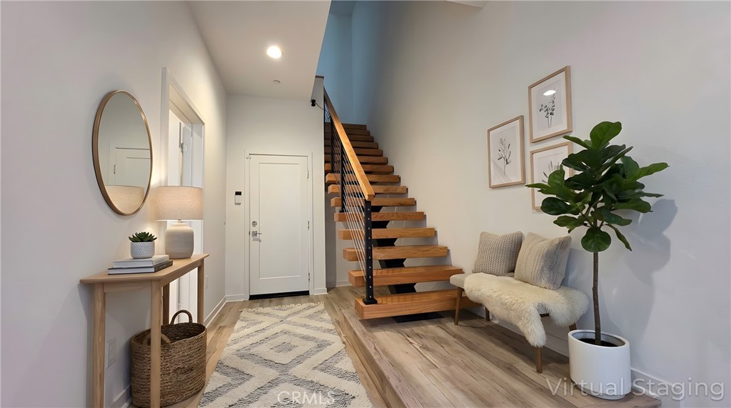 436 Village Brea Ca Brea, CA 92821 - Photo 15 of 30 a living room with furniture flowerpot and wooden floor