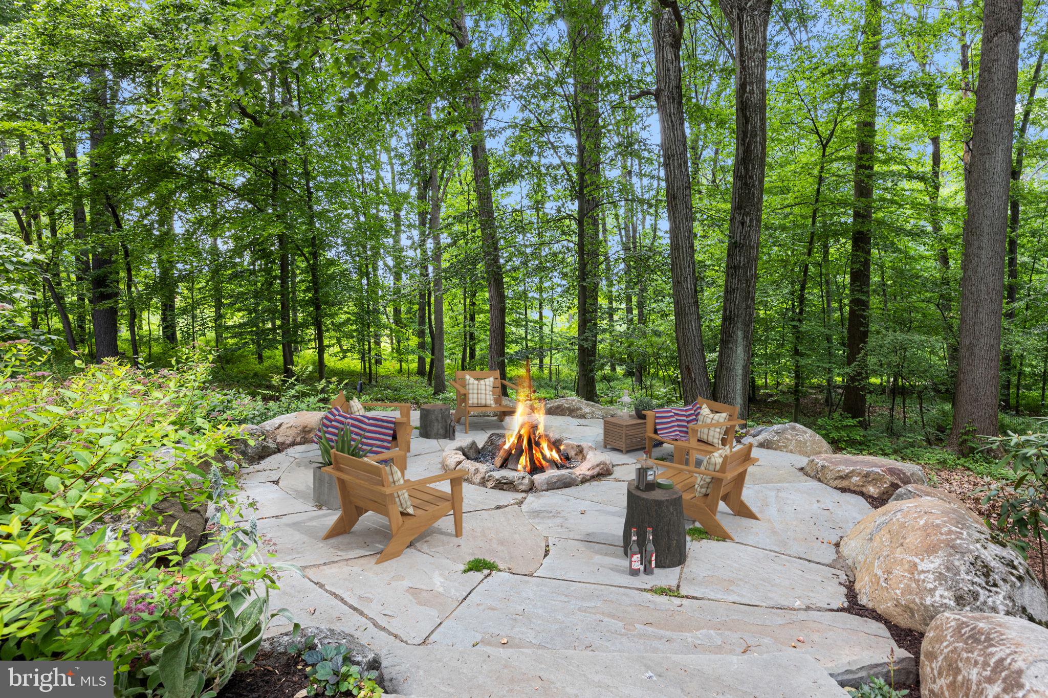 6975 Upper York Road New Hope, PA 18938 - Photo 50 of 61 Staged firepit area