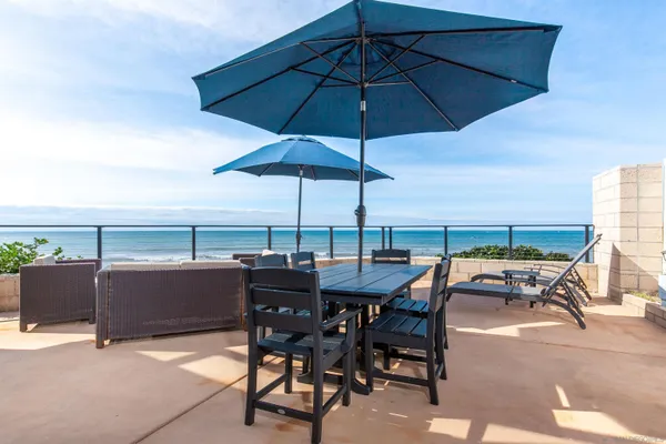 a terrace view with seating space