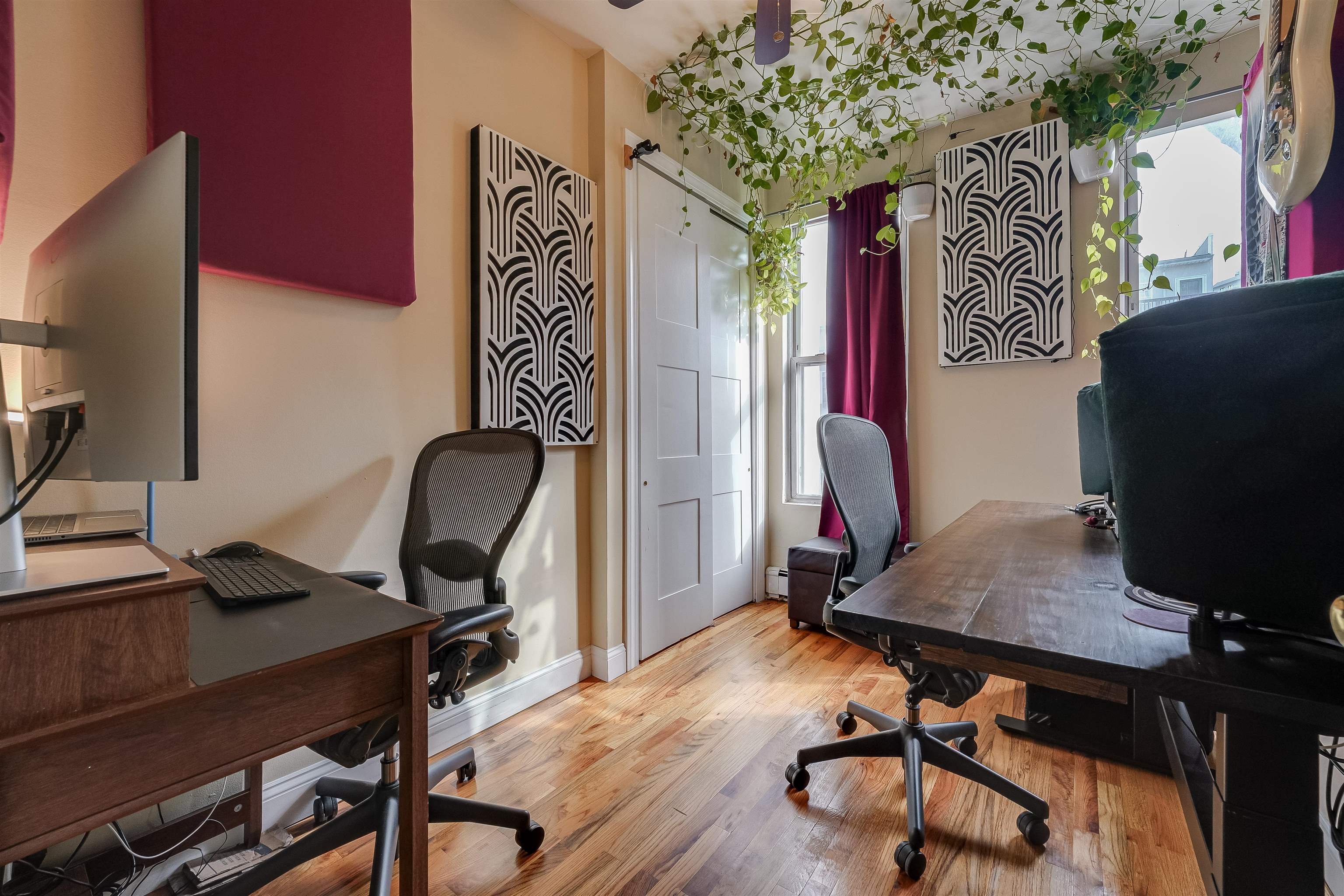 63 Madison Street, Unit 3 Hoboken, NJ 07030 - Photo 6 of 19 a view of a workspace with furniture and wooden floor