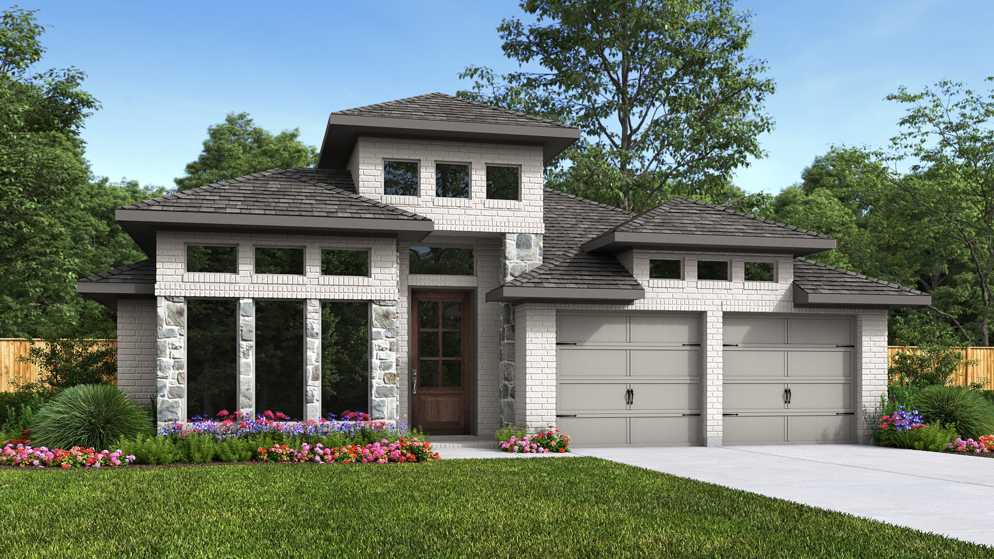 2826 Nature Trl Drive Rosharon, TX 77583 - Photo 1 of 12 a front view of a house with a garden and plants