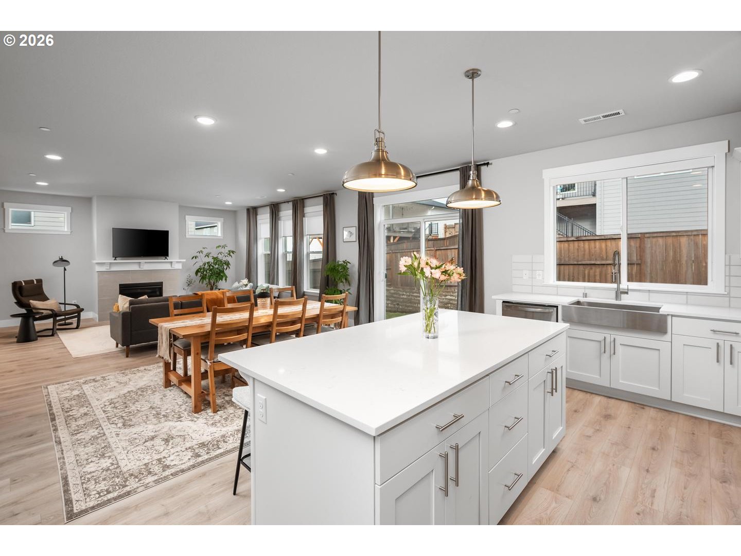5489 North 91st Avenue Camas, WA 98607 - Photo 16 of 44 a large white kitchen with a large window