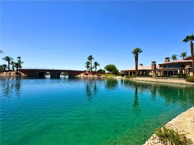 a view of a lake with houses