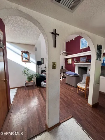 a view of livingroom with furniture and wooden floor