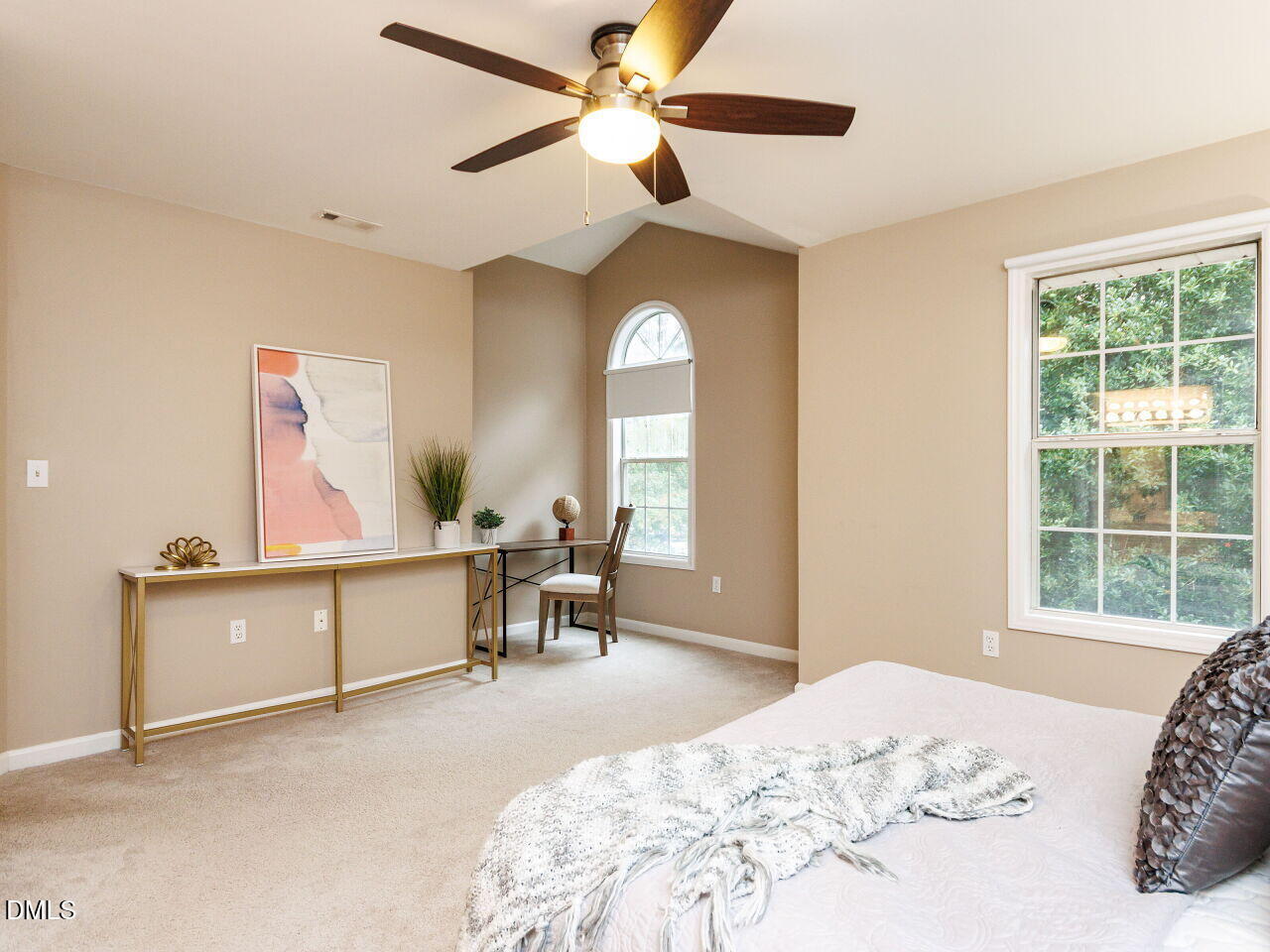 1221 Renshaw Court Cary, NC 27518 - Photo 18 of 29 a bedroom with a bed and a large window