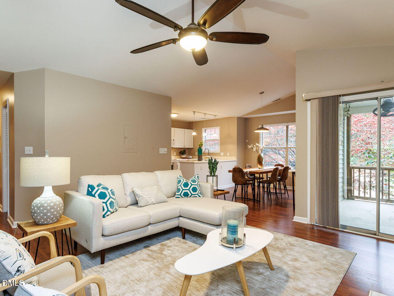 1221 Renshaw Court Cary, NC 27518 - Photo 7 of 29 a living room with furniture and wooden floor