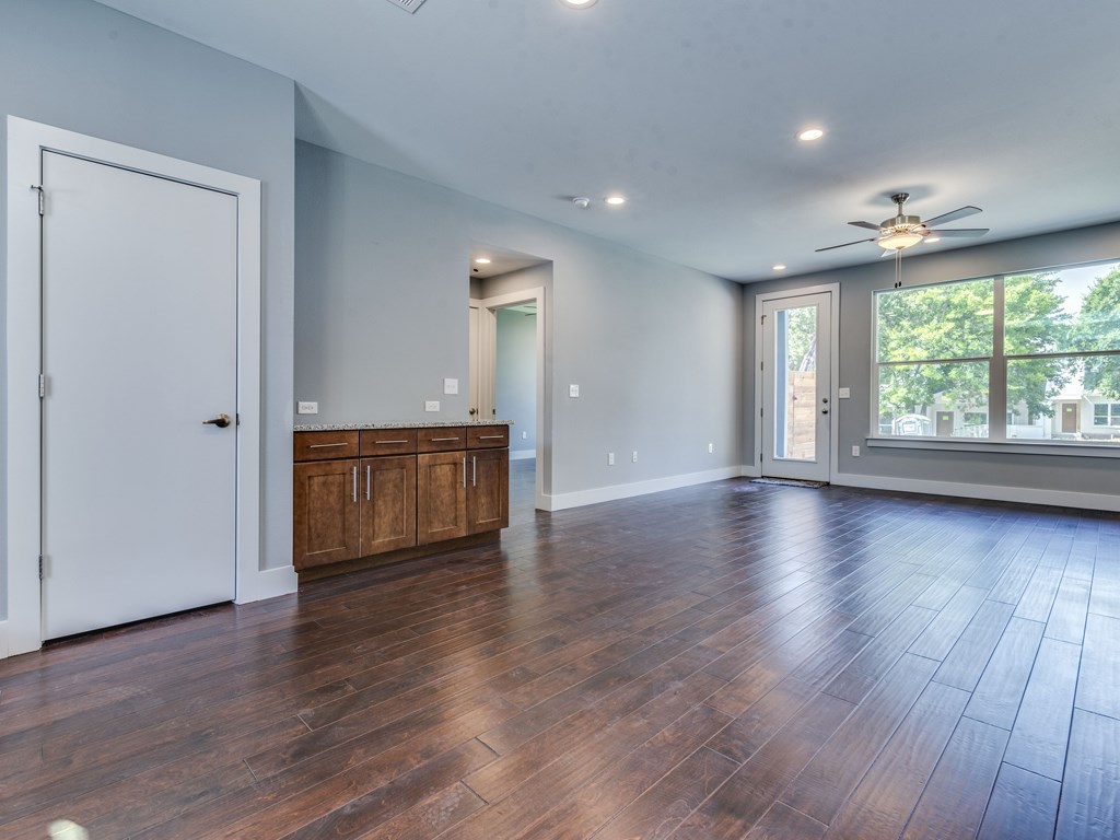 406 Post Rd Drive, Unit 1 Austin, TX 78704 - Photo 7 of 30 view of the dining area with extra storage as dining buffet or a wet bar....your call