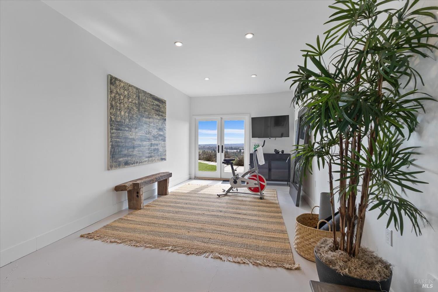 775 Benjamin Way Healdsburg, CA 95448 - Photo 52 of 96 a view of a room with gym equipment and floor to ceiling window