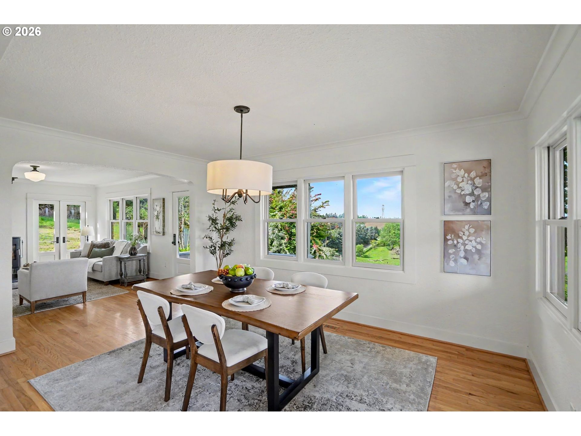 17135 Herigstad Road Northeast Silverton, OR 97381 - Photo 15 of 48 a view of a dining room with furniture window and outside view