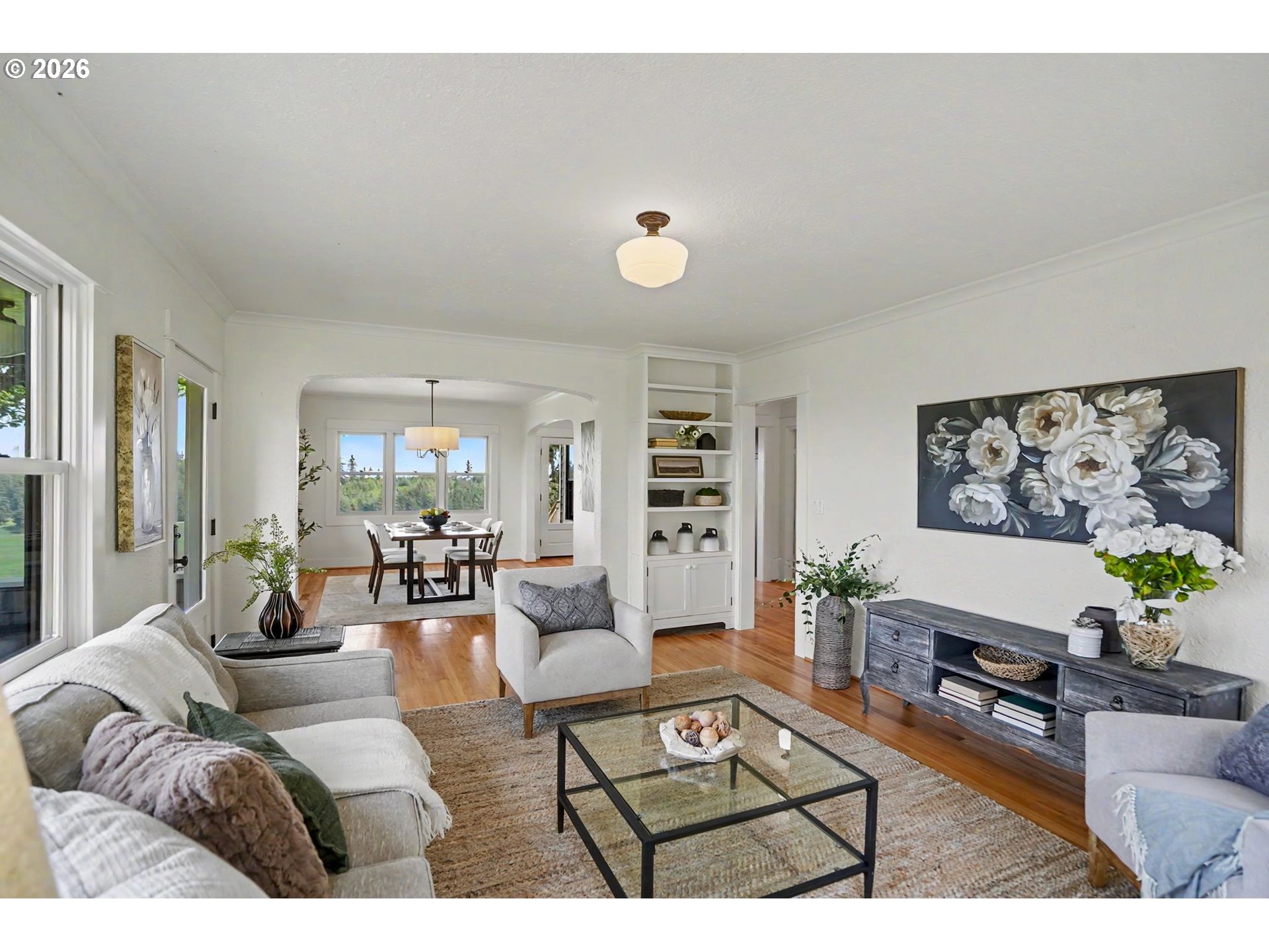 17135 Herigstad Road Northeast Silverton, OR 97381 - Photo 18 of 48 a living room with furniture and a large window