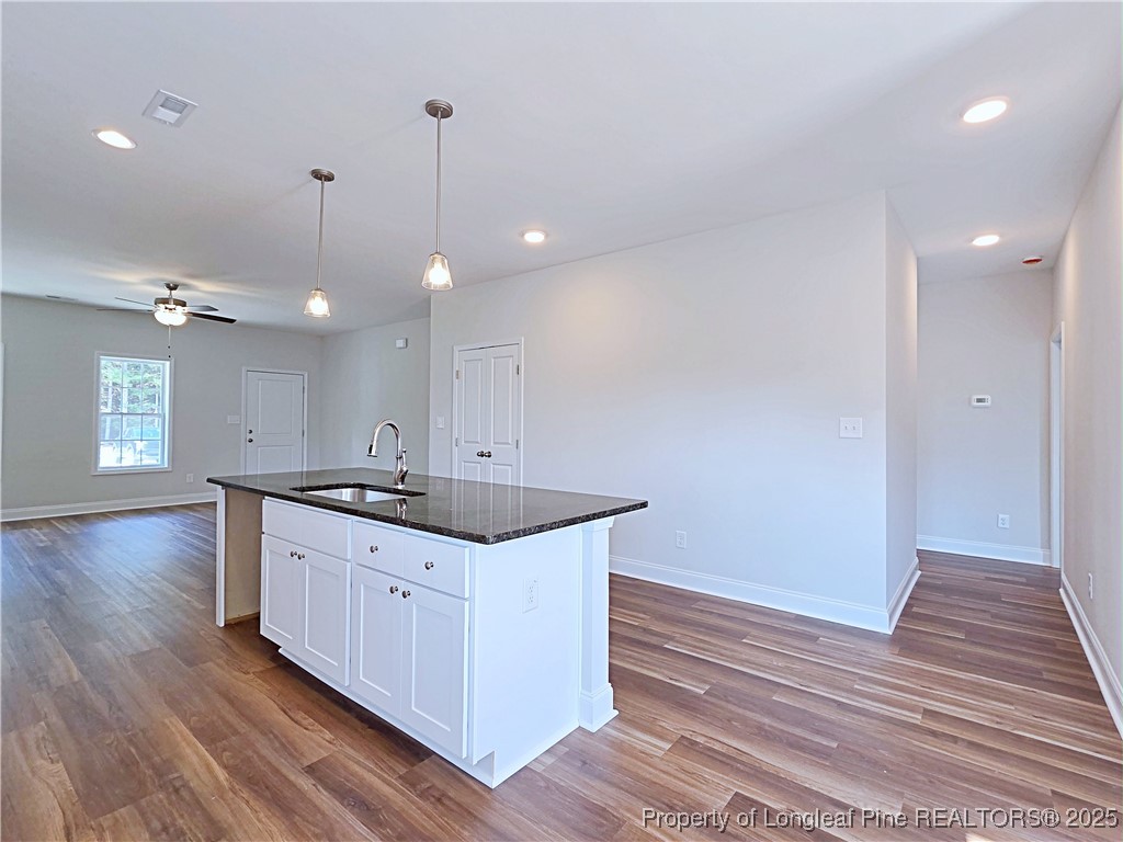 1554 Piney Grove Road Lumberton, NC 28360 - Photo 9 of 27 a kitchen with a sink and wooden floor
