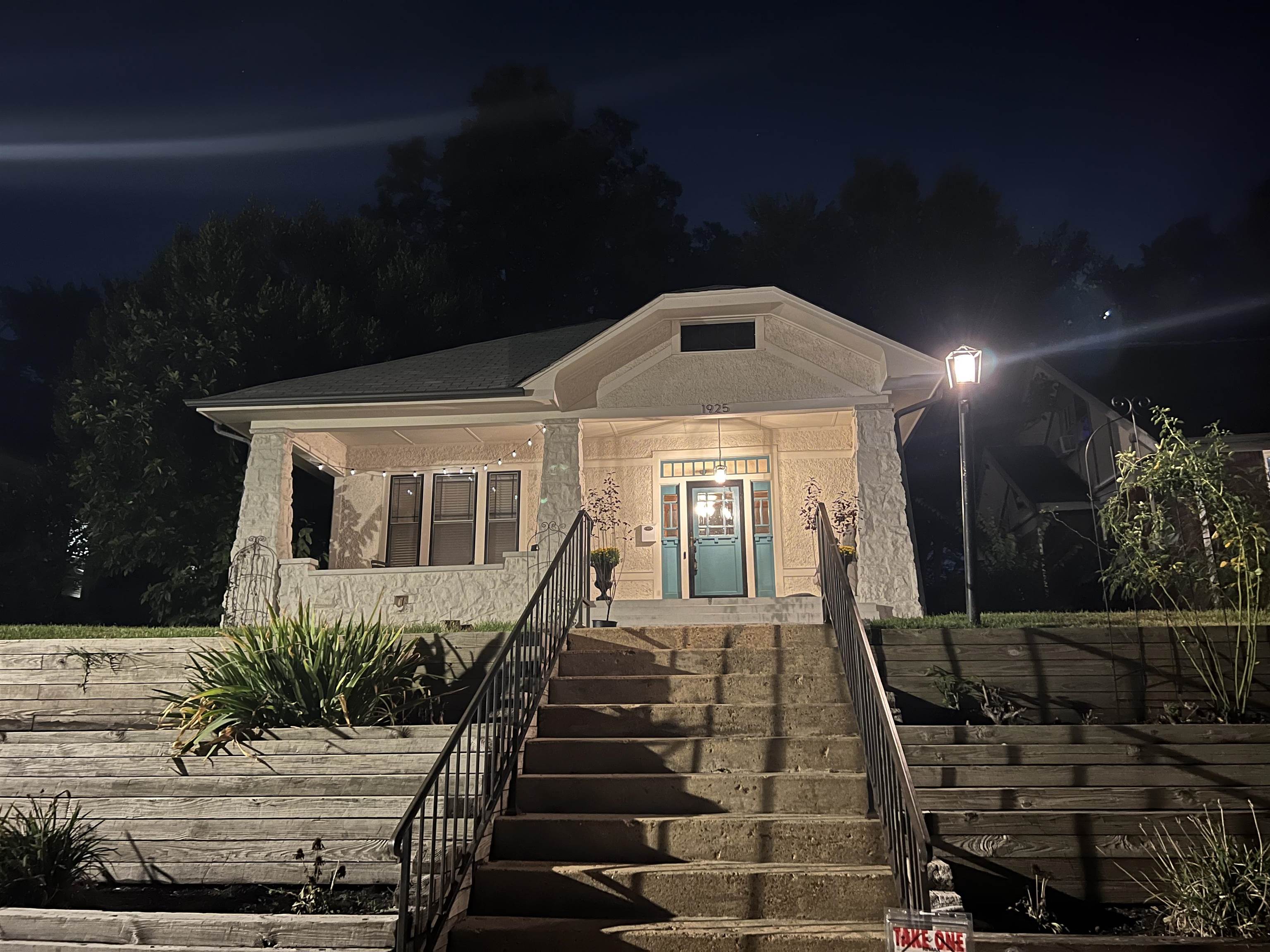 1925 Nelson Avenue Memphis, TN 38104 - Photo 4 of 39 View of front of property featuring stairway leading up to the front porch at night time.