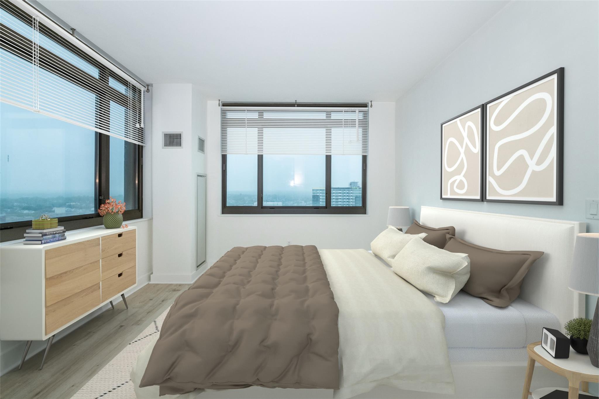 175 Huguenot Street, Unit 2505 New Rochelle, NY 10801 - Photo 13 of 34 Virtually staged second bedroom