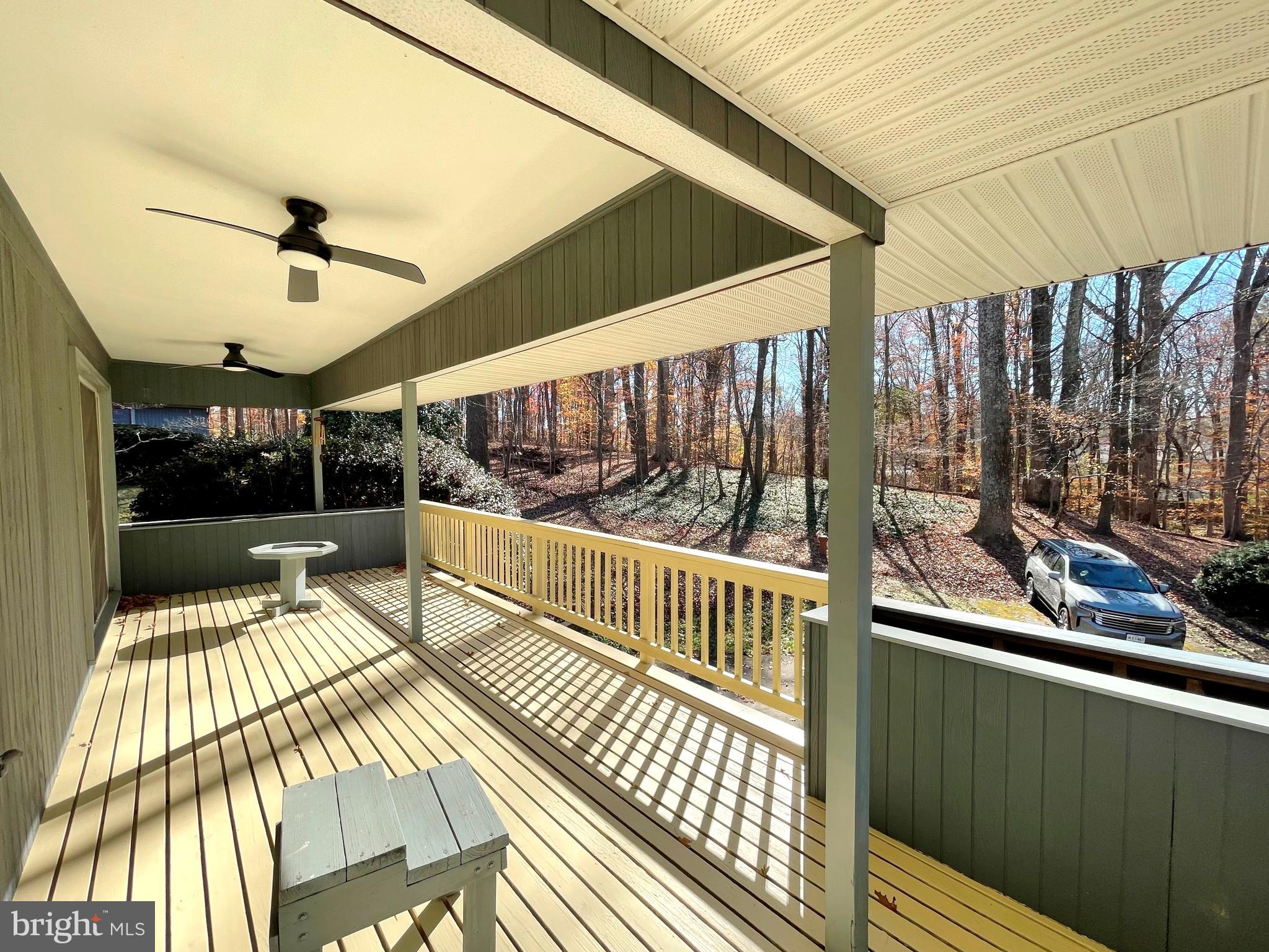 9457 Boyds Turn Road Owings, MD 20736 - Photo 34 of 46 a view of balcony with wooden floor