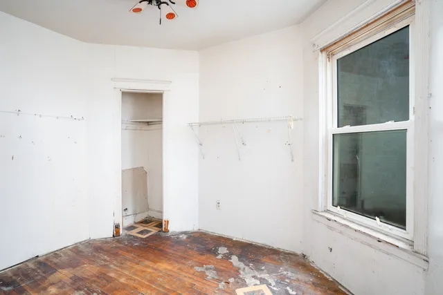 a view of a room with cabinet