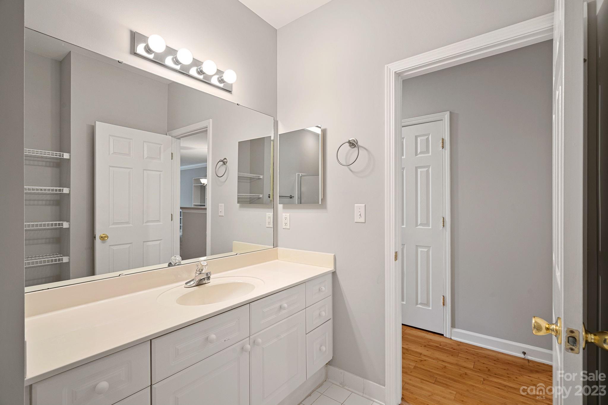747 Peninsula Drive Davidson, NC 28036 - Photo 10 of 31 a bathroom with a double vanity sink and a mirror