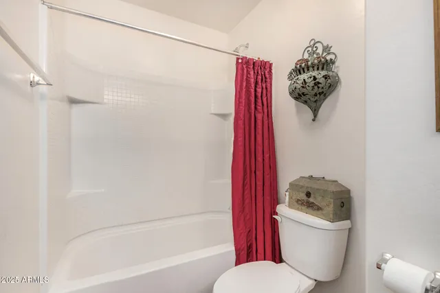 a bathroom with a toilet and a bathtub