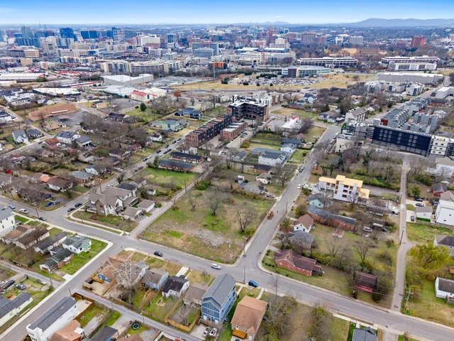 an aerial view of city