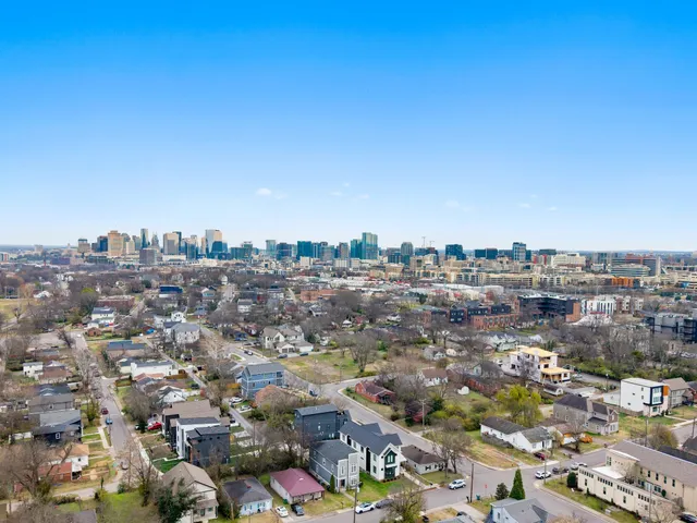 an aerial view of a city