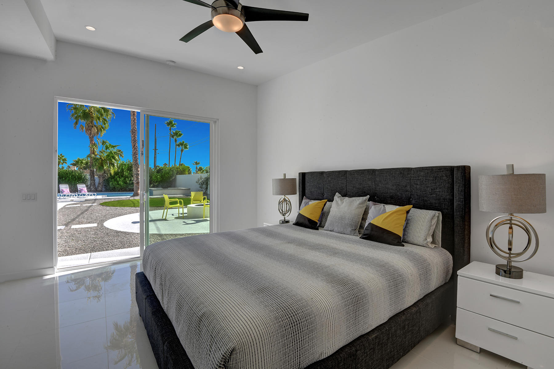 909 East Sunair Road Palm Springs, CA 92262 - Photo 23 of 39 CASITA BEDROOM TO POOL AND FIRE PIT MLS