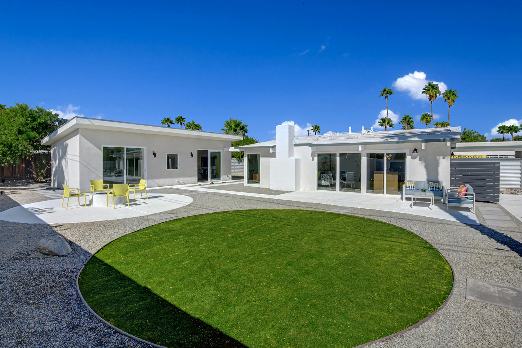 909 East Sunair Road Palm Springs, CA 92262 - Photo 35 of 39 ROUND GRASS YARD TO HOUSE AND CASITA MLS