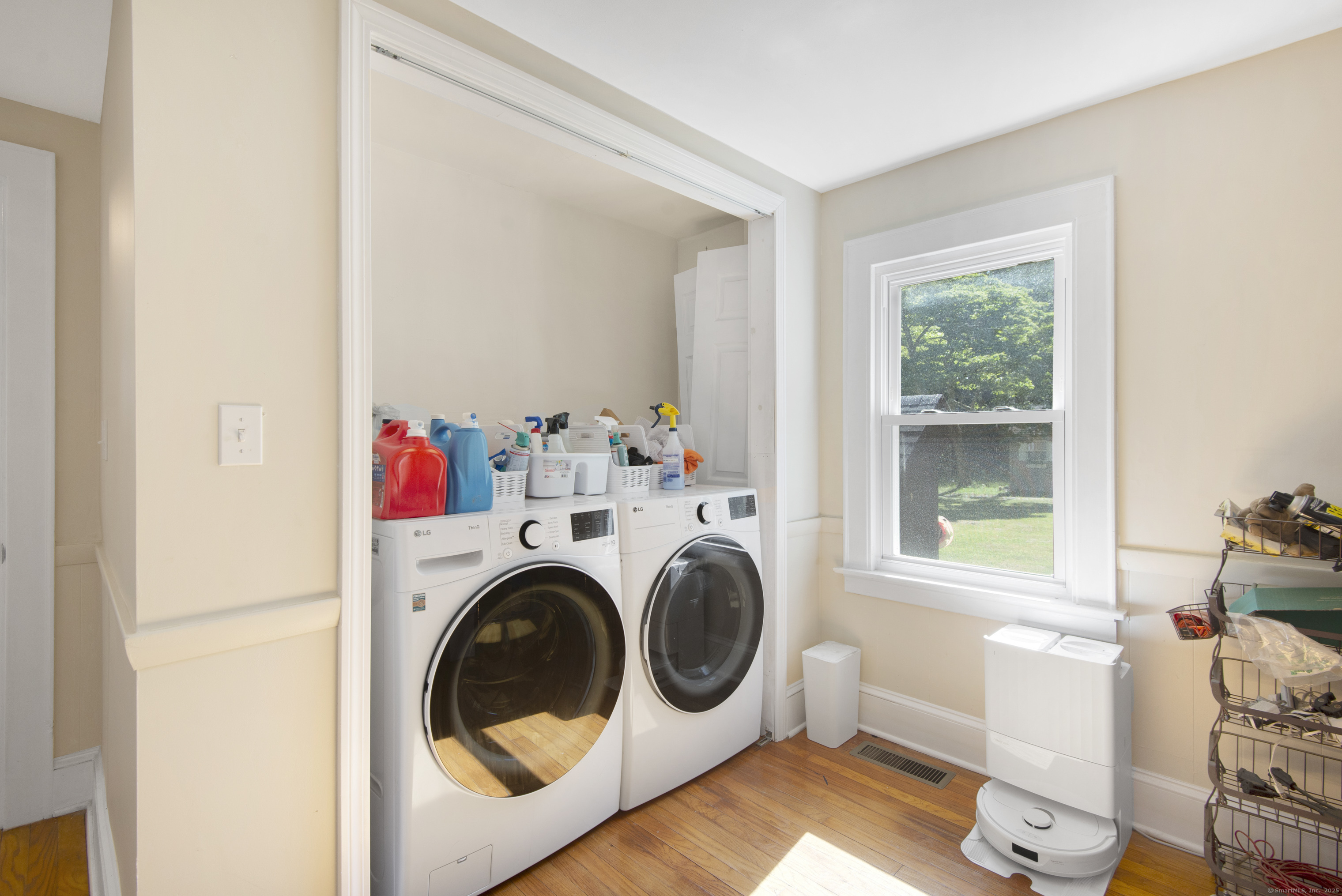 112 Cedar Swamp Road Deep River, CT 06417 - Photo 14 of 37 a utility room with sink dryer and washer