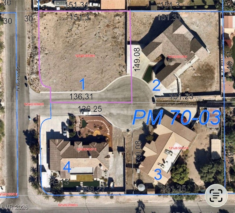 North Butler Street Las Vegas, NV 89149 - Photo 3 of 4 Map of property location featuring property parcel outlined