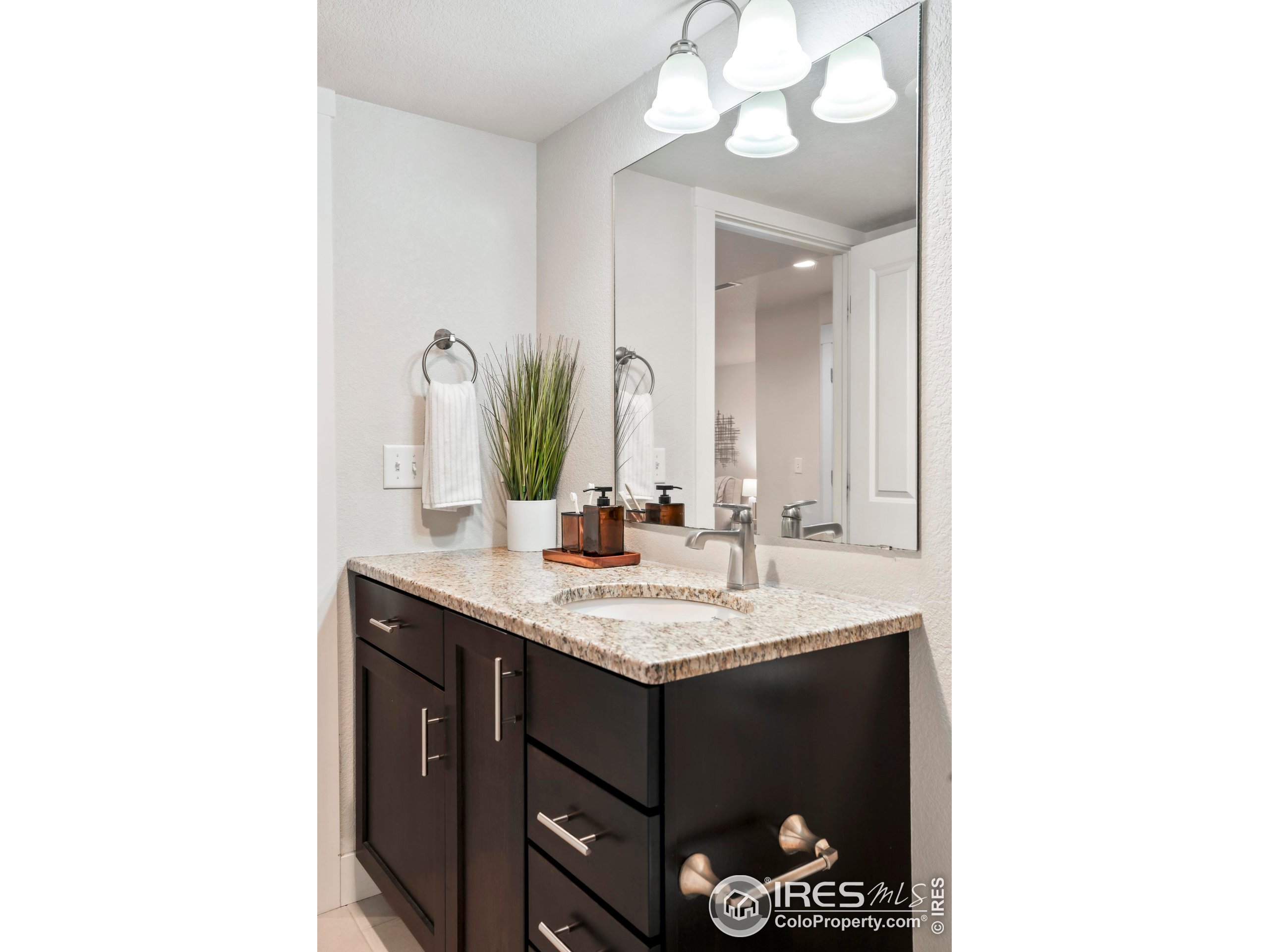 409 Terry Street, Unit B Longmont, CO 80501 - Photo 20 of 31 a bathroom with a sink and a mirror