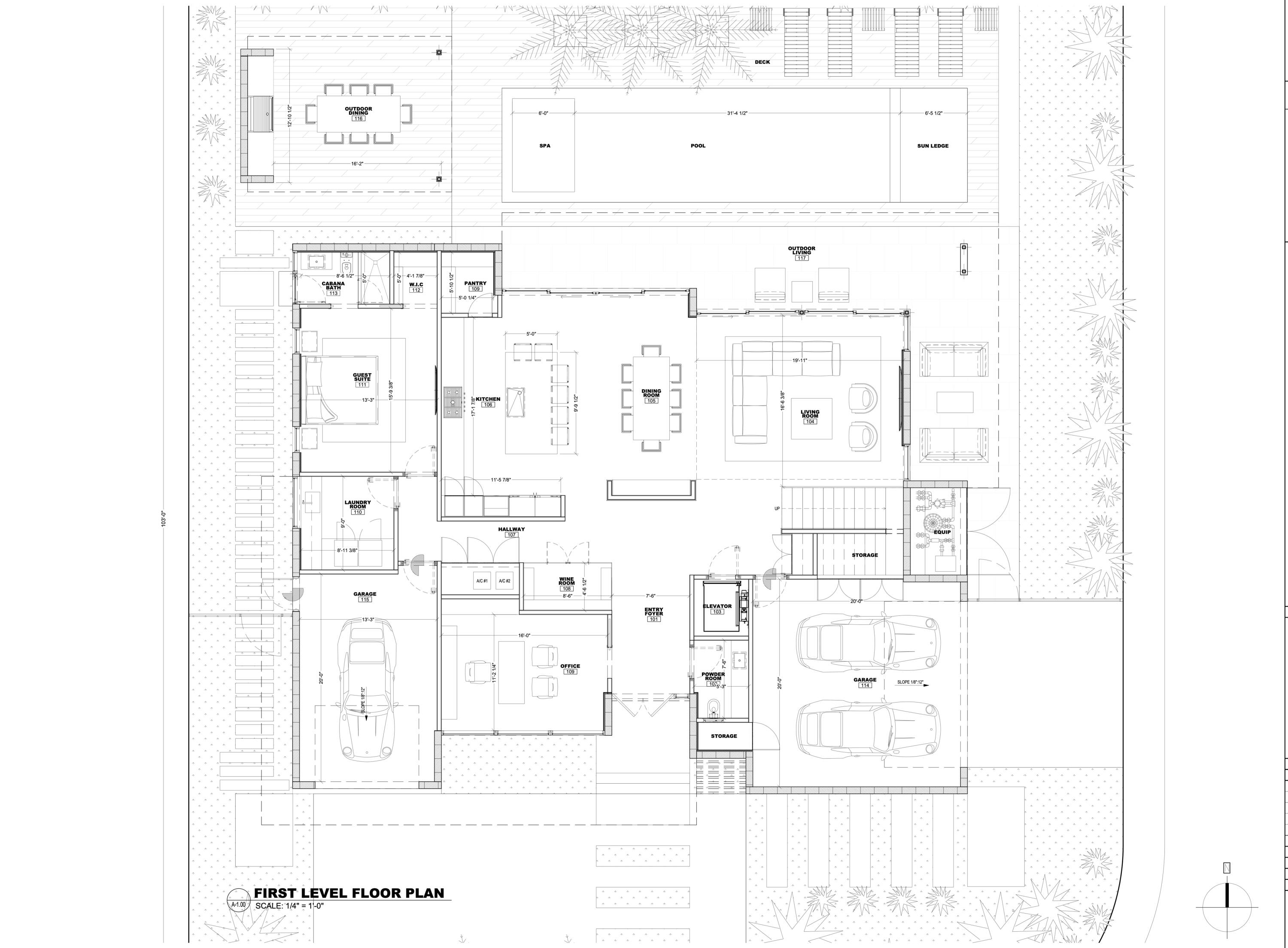 399 Northeast 7th Street Boca Raton, FL 33432 - Photo 20 of 22 Level 1 Floor Plan