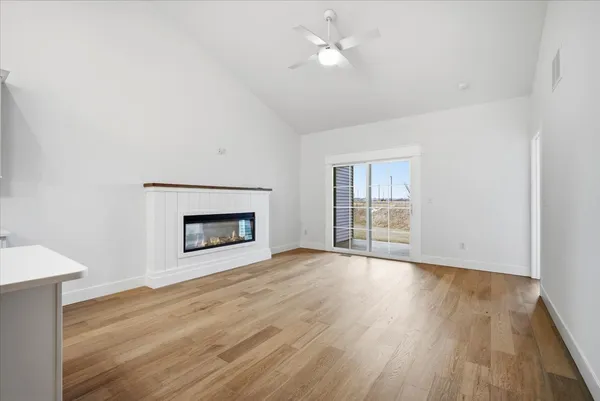 a kitchen with a stove and a microwave