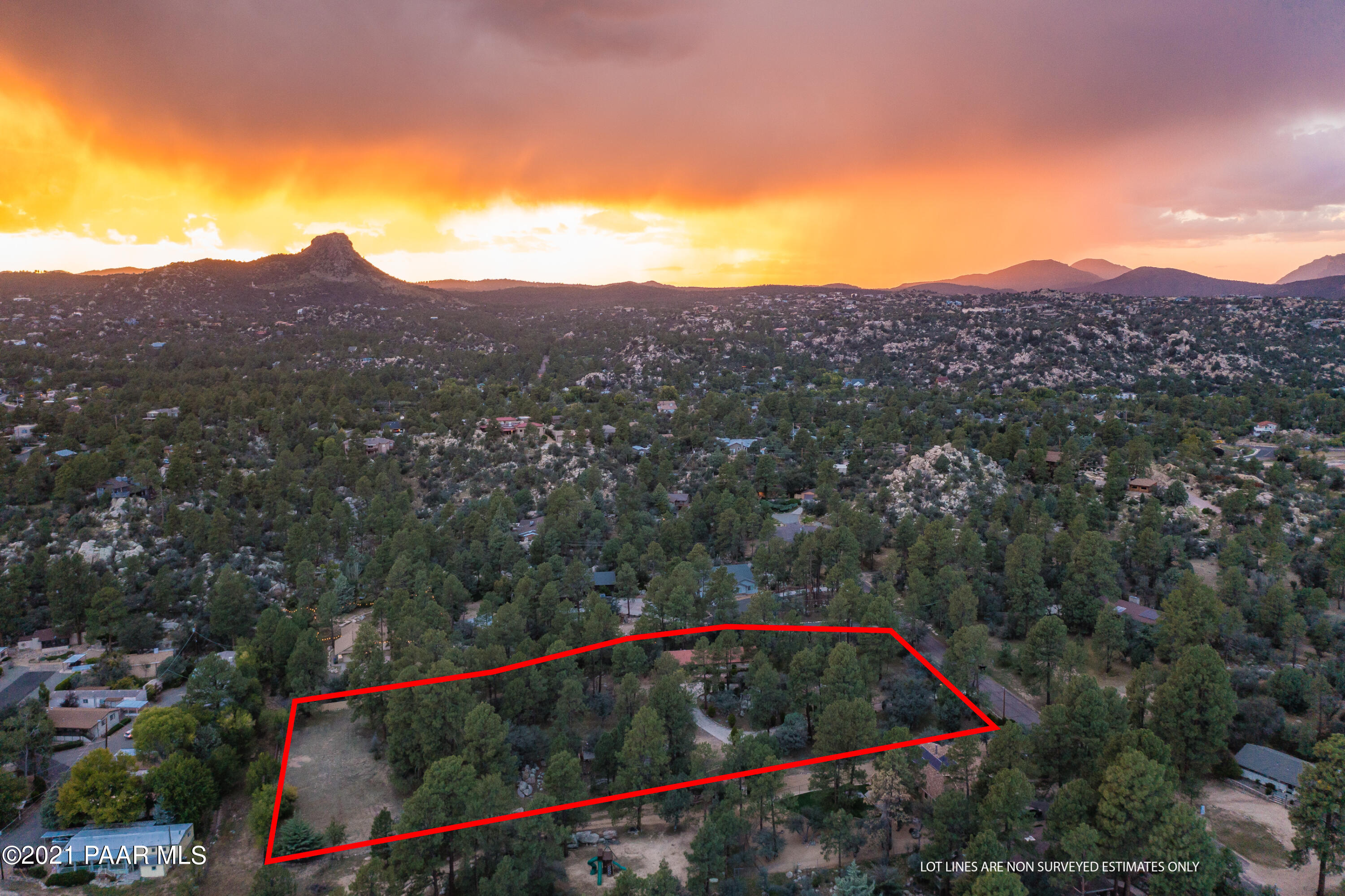 901 Norris Road Prescott, AZ 86305 - Photo 29 of 34 Aerial View of Thumb Butte