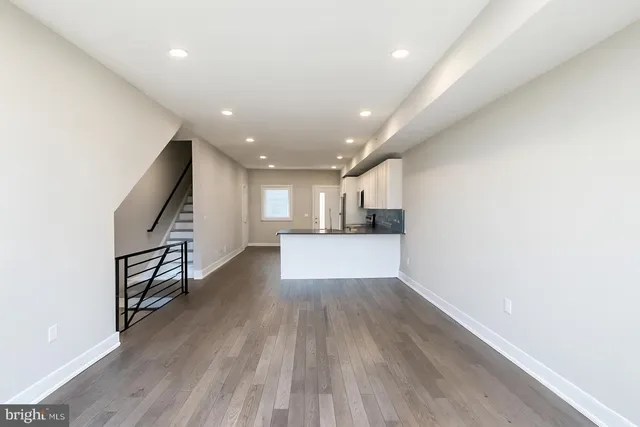 a view of livingroom with wooden floor