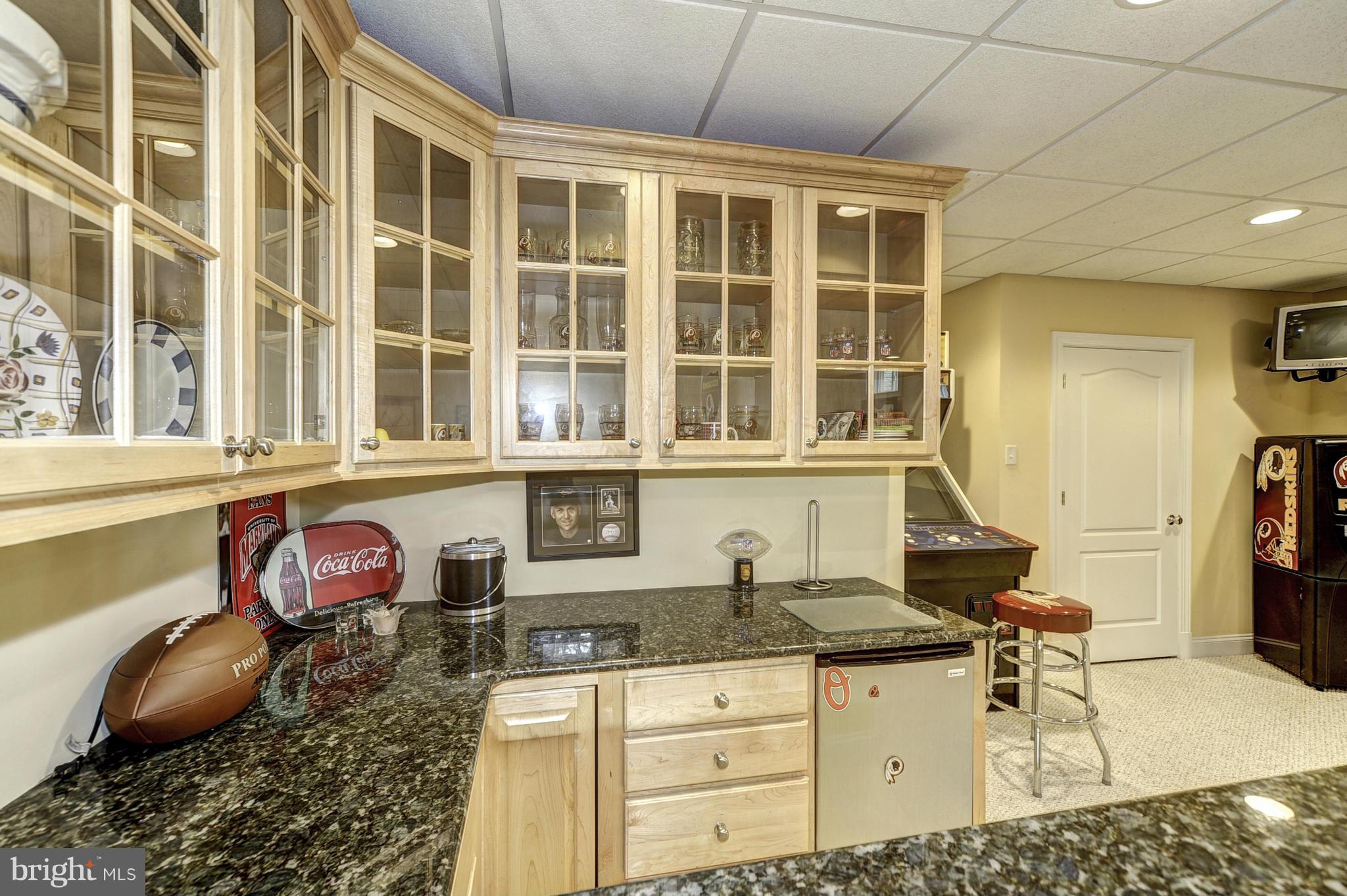 14105 Howard Road Dayton, MD 21036 - Photo 25 of 30 Lower Level Custom Bar w/Granite Tops/Frig/Sink